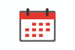 © dipu - Realistic calendar icon with date squares and a header on a white background