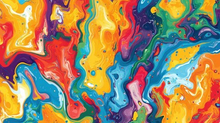 Poster - Vibrant colorful abstract swirls background