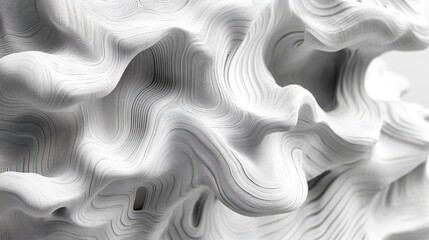 Poster - Abstract white wave texture background design