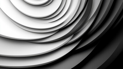 Wall Mural - Abstract grayscale swirling circles background