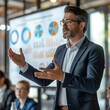 © BrayanMorales - Liderazgo en Acción: CEO Presentando Resultados con Estilo Profesional