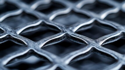 Intricate Metal Grid Design: Detailed Architectural Element