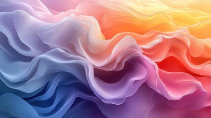Poster - Colorful fabric waves, abstract background, design element