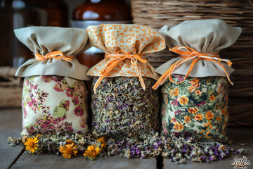 Canvas Print -  handmade herbal sachets