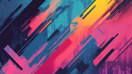 Poster - Vibrant Geometric Abstract Art Design