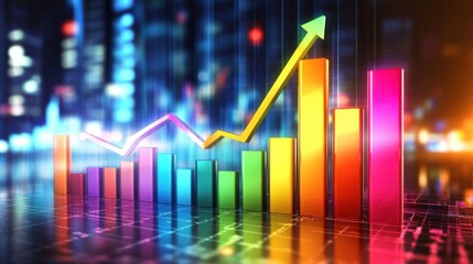 An abstract financial graph. Concepts of forex and market analysis