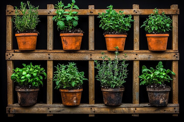 Poster -  handmade vertical herb garden