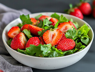 Wall Mural -  spring strawberry salad