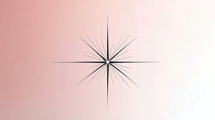 Poster - Vibrant Starburst Design Capturing Mid Century Modern Elegance on Warm Pastel Hues
