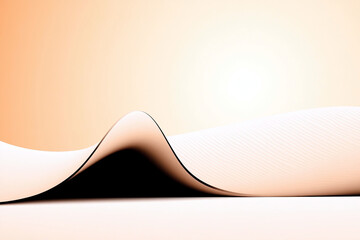 Poster - Elegant Wave Flowing Gracefully on a Soft Gradient Backdrop of Tranquility and Calmness
