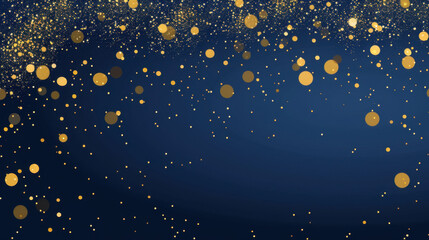 Wall Mural - dark blue and gold christmas background