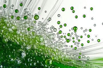 Poster - Stylized Abstract Representation of Tea Droplets Creating Intricate Patterns on a Blank Canvas