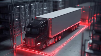 Poster - AI-powered logistics system optimizing food distribution routes.