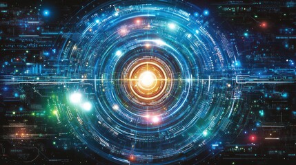 Poster - Abstract Digital Eye: A Visualization of Technology and Information Flow