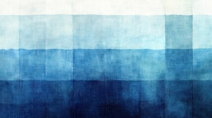 Abstract gradient of blue hues reminiscent of the ocean on linen texture