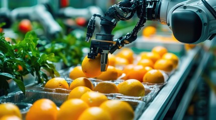 Poster - Smart robotic system placing fruit into biodegradable packaging.