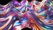 © Metehan - Abstract iridescent background design, 3d render