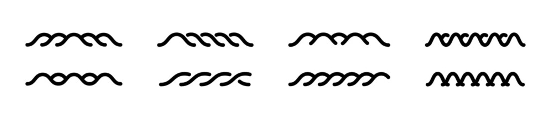 Poster - waves line set. waves collection. water waaves vector illustration. wave icon set