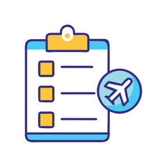 Sticker - Travel itinerary checklist illustration