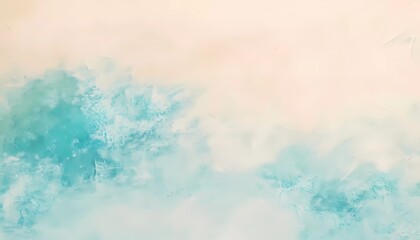 Poster - Abstract background, gradient, sky blue and beige color, light blue and green, grainy texture, blurred edges, minimalist style, soft tones, flat layout