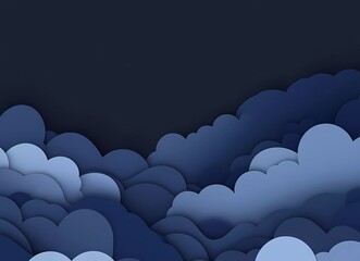 Leinwandbilder - Abstract blue gradient background with a blur effect and copy space for text. Dark color wallpaper design with a grainy texture of canvas fabric. Vector illustration. 