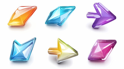 Wall Mural - 3d glass arrow icon