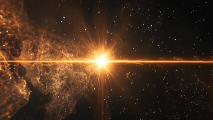 Wall Mural - bright pulsar spinning rapidly, sending beams of light across the cosmos