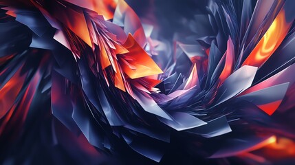 Poster - Vivid Abstract Design Showcasing Dynamic Curves and Vibrant Colors in an Artistic Digital Creation