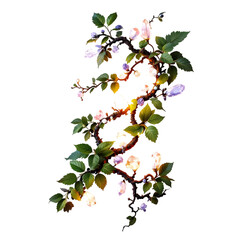 Wall Mural - A crystal-studded vine, glowing with ancient magic.  