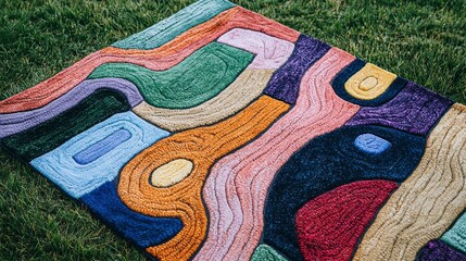 Aufkleber - Artisan-crafted from quality wool, this stunning rug features bold, colorful designs that bring warmth and personality to any space
