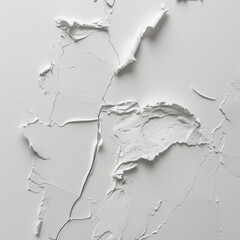 Poster - textured white surface with cracked paint, creating abstract design. intricate details and layers ev
