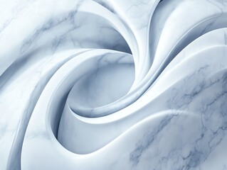 Poster - Swirling Patterns of White Marble Create an Elegant and Smooth Texture in an Artistic Design