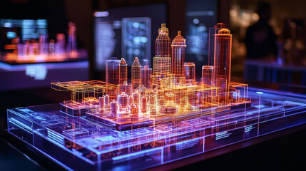 Poster - 3D city model showcasing engineering processes and design