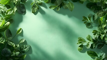 Poster - abundant and lush green foliage backdrop ideal for organic nature inspired designs wellness concepts