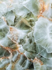 Poster - Stunning Green and White Marble Texture with Natural Patterns for Background Use : Generative AI