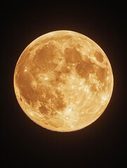 Aufkleber - Captivating Full Moon with Textured Surface Illuminating the Night Sky : Generative AI