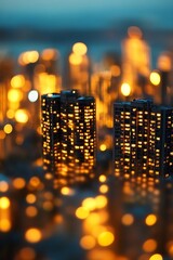 Poster - Blurred City Lights Creating a Dreamy Nightscape in Urban Environment : Generative AI