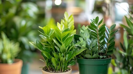 Poster - Beautiful Indoor Plants in Decorative Pots Adding Freshness and Greenery to Any Space : Generative AI