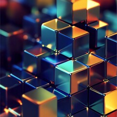 Poster - Abstract cubes wallpaper background