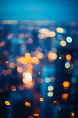 Leinwandbilder - Abstract City Lights Bokeh Create Dreamy Urban Nightscape : Generative AI