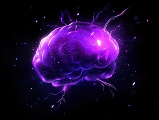Poster - Illuminated Brain: Neural Network Energy Visualization Glows Mysteriously in Dark Space