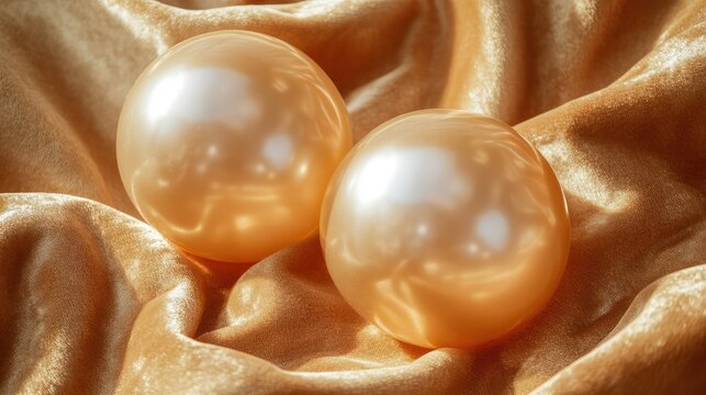 Letter balloons in different shades of gold resting on a plush velvet background, luxurious copy space.