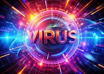 Poster - Abstract Animated Virus Background: Rule of Thirds Composition