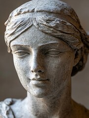 Aufkleber - Close-Up of Marble Bust Capturing the Grace and Beauty of Classical Sculpture : Generative AI