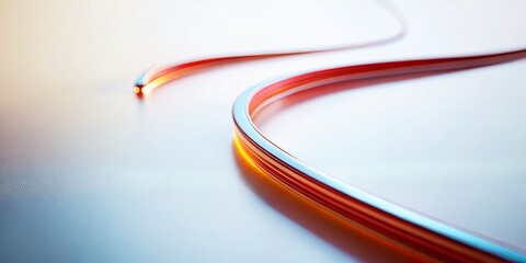 Poster - Abstract Smooth Curve Line, Minimalist White Background, Tilt-Shift Photography Stock Photo