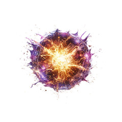 Wall Mural - Abstract Cosmic Explosion Energetic Plasma Burst in Vivid Hues