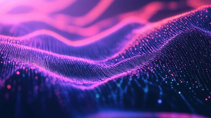 Poster - Vibrant Abstract Background Featuring Waves of Light and Color Patterns
