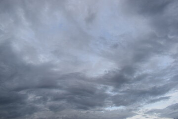 Wall Mural - blue sky and white cloud background, cloudy in rainny season