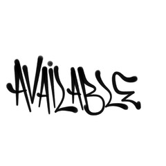 sign for shop in sprayed graffiti letters isolated style