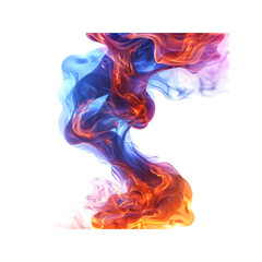 Wall Mural - Abstract Fire and Ice Swirl Dynamic Energy and Contrast